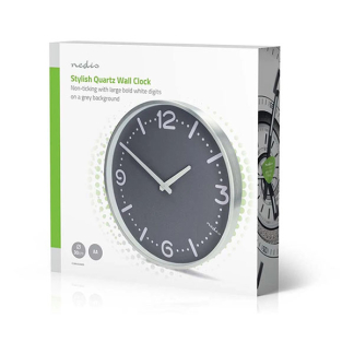 Nedco Wandklok | Nedis | Ø 30 cm (Stille beweging, Metaal) CLWA3226SS K170511245 - 4