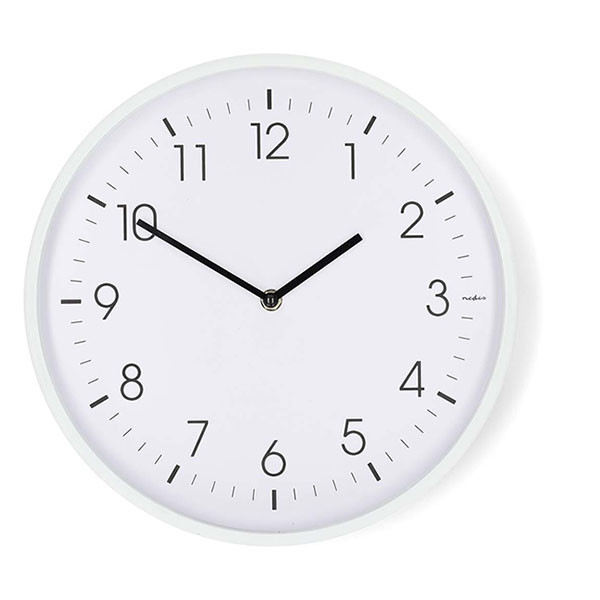 Nedco Wandklok | Nedis | Ø 30 cm (Stille beweging, Wit) CLWA1226WT K170511242 - 1