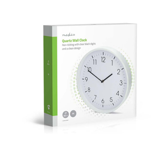 Nedco Wandklok | Nedis | Ø 30 cm (Stille beweging, Wit) CLWA1226WT K170511242 - 3