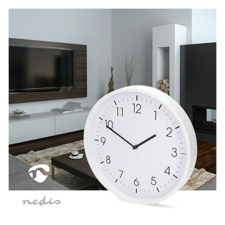 Nedco Wandklok | Nedis | Ø 30 cm (Stille beweging, Wit) CLWA1226WT K170511242 - 4