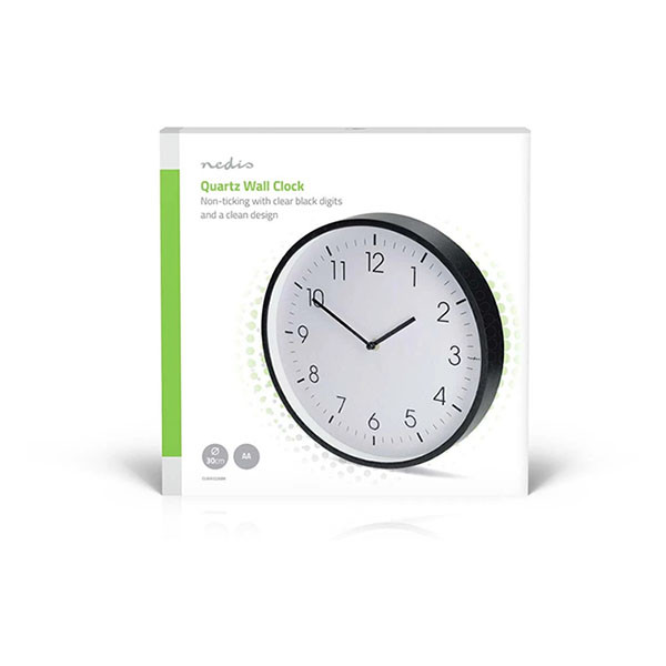 Nedco Wandklok | Nedis | Ø 30 cm (Stille beweging, Zwart) CLWA1226BK K170511243 - 3