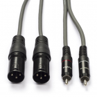 Nedis 2 x XLR naar Tulp kabel | M ↔ M | Nedis | 3 meter (Gebalanceerd, Stereo, 100% koper) COTH15210GY30 N010307024 - 2