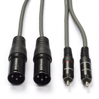 Nedis 2 x XLR naar Tulp kabel (m/m) | Nedis | 1.5 meter (Gebalanceerd, Stereo, 100% koper) COTH15210GY15 N010307023 - 