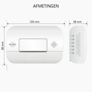 Nedis 2x Rookmelder en 1x Koolmonoxidemelder (10 jaar sensor) DTCTS30WT/FC270211 K170501309 - 