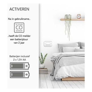Nedis 2x Rookmelder en 1x Koolmonoxidemelder (10 jaar sensor) DTCTS30WT/FC270211 K170501309 - 9