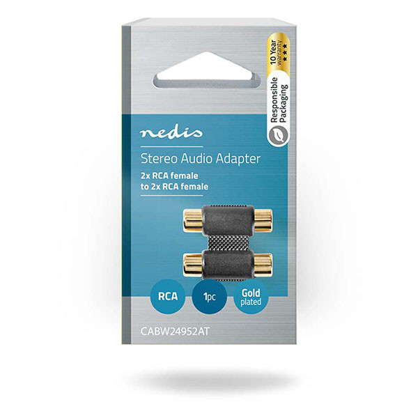 Nedis 2x tulp naar 2x tulp adapter | V ↔ V | Nedis (Stereo) CABW24952AT K010411299 - 4