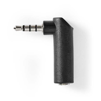 Nedis 3.5 mm jack adapter (m/v) | Nedis (Stereo, Haaks, 4-polig) CAGP22980BK K050301213 - 2