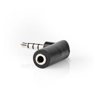Nedis 3.5 mm jack adapter (m/v) | Nedis (Stereo, Haaks, 4-polig) CAGP22980BK K050301213 - 3