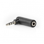 Nedis 3.5 mm jack adapter (m/v) | Nedis (Stereo, Haaks, 4-polig) CAGP22980BK K050301213