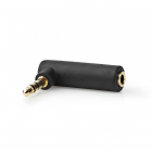 3.5 mm jack adapter (m/v) | Nedis (Stereo, Verguld, Haaks)