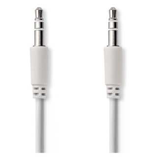 Nedis 3.5 mm jack kabel | M ↔ M | Nedis | 1 meter (Stereo, Spiraal, 3-polig, Wit) CAGP22010WT10 N010301191 - 2
