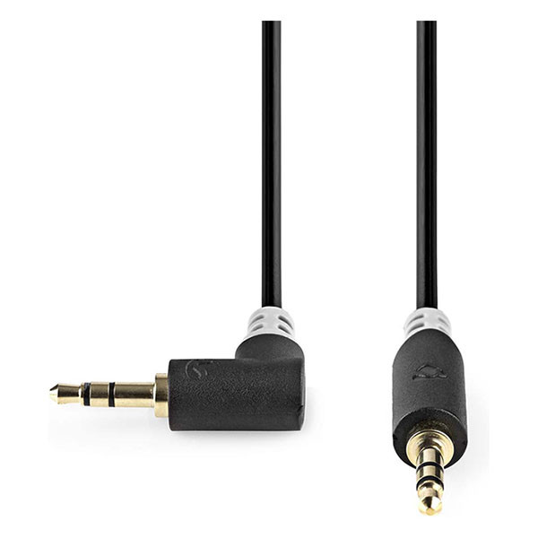 Nedis 3.5 mm jack kabel | M ↔ M | Nedis | 1 meter (Stereo, Verguld, 100% koper, Haaks, 3-polig) CABP22600AT10 CABW22600AT10 K010301546 - 3