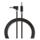 Nedis 3.5 mm jack kabel | M ↔ M | Nedis | 1 meter (Stereo, Verguld, 100% koper, Haaks, 3-polig) CABP22600AT10 CABW22600AT10 K010301546 - 4