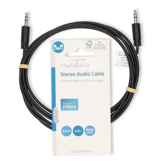 Nedis 3.5 mm jack kabel | M ↔ M | Nedis | 2 meter (Stereo, 3-polig) CAGL22000BK20 CAGP22000BK20 N010301103 - 4