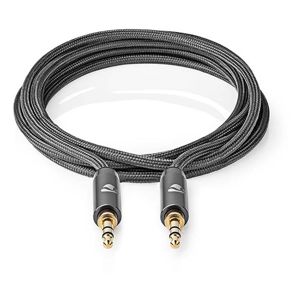 Nedis 3.5 mm jack kabel | M ↔ M | Nedis | 2 meter (Stereo, Verguld, 3-polig, Gun metal) CATB22000GY20 K010214253 - 2