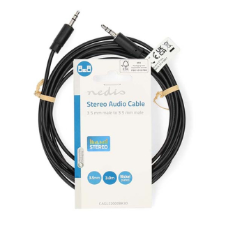 Nedis 3.5 mm jack kabel | M ↔ M | Nedis | 3 meter (Stereo, 3-polig) CAGL22000BK30 CAGP22000BK30 N010301104 - 4