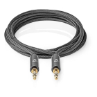 Nedis 3.5 mm jack kabel | M ↔ M | Nedis | 5 m (Stereo, Verguld, 3-polig, Gun metal) CATB22000GY50 K010214255 - 2