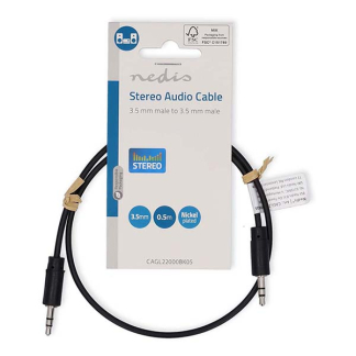 Nedis 3.5 mm jack kabel | Nedis | 0.5 meter (Stereo) CAGL22000BK05 CAGP22000BK05 N010301100 - 4