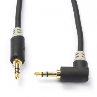 Nedis 3.5 mm jack kabel | Nedis | 0.5 meter (Stereo, Verguld, Haaks) CABW22600AT05 K010301545 - 