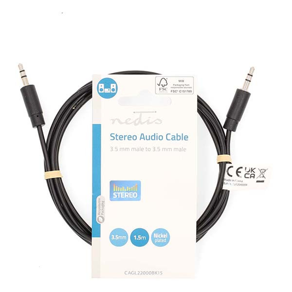 Nedis 3.5 mm jack kabel | Nedis | 1.5 meter (Stereo) CAGL22000BK15 CAGP22000BK15 N010301102 - 4
