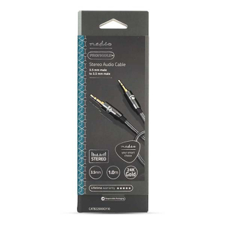 Nedis 3.5 mm jack kabel | Nedis | 1 m (Stereo, Verguld, Gun metal) CATB22000GY10 K010214252 - 4