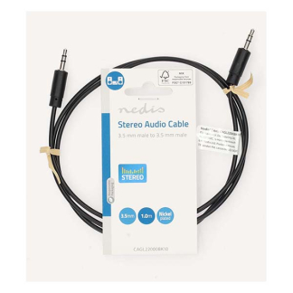 Nedis 3.5 mm jack kabel | Nedis | 1 meter (Stereo) CAGL22000BK10 CAGP22000BK10 N010301101 - 4
