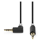 Nedis 3.5 mm jack kabel | Nedis | 1 meter (Stereo, Verguld, 100% koper, Haaks) CABP22600AT10 CABW22600AT10 K010301546 - 3