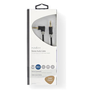 Nedis 3.5 mm jack kabel | Nedis | 1 meter (Stereo, Verguld, 100% koper, Haaks) CABP22600AT10 CABW22600AT10 K010301546 - 5
