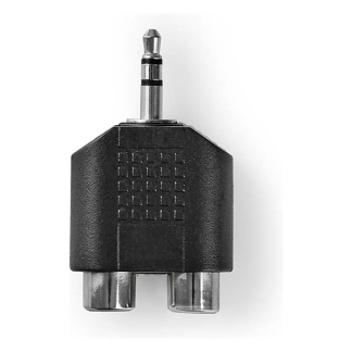 Nedis 3.5 mm jack (m) naar 2x tulp (v) adapter | Nedis (Stereo) CAGB22940BK CAGP22940BK N050302009 - 2