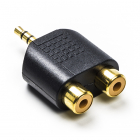 3.5 mm jack (m) naar 2x tulp (v) adapter | Nedis (Stereo, Verguld)