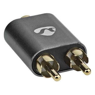 Nedis 3.5 mm jack naar 2x tulp adapter | V ↔ M | Nedis (Stereo, Verguld) CATB22255AL K010214273