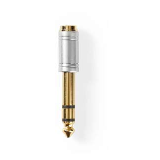 Nedis 3.5 mm jack naar 6.35 mm adapter | V ↔ M | Nedis (Stereo, Verguld, Metaal) CAGC23930ME K050301216 - 2