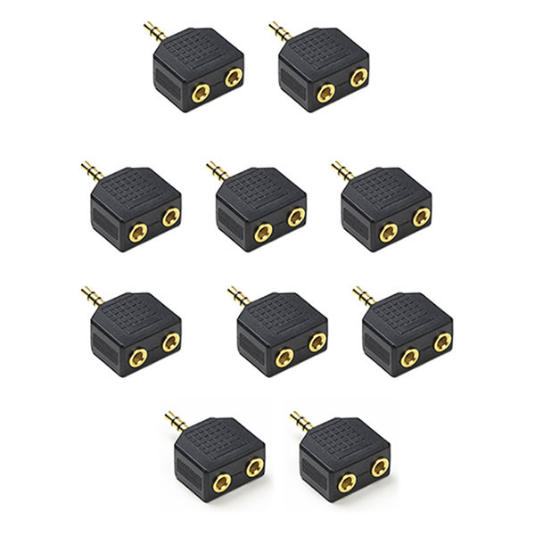 Nedis 3.5 mm jack splitter | V ↔ M | Nedis | 10 stuks (Stereo, Verguld) CAGP22945BKG V050301001 - 1
