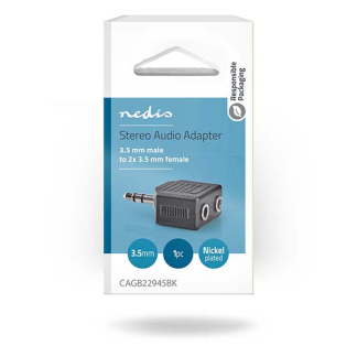 Nedis 3.5 mm jack splitter | V ↔ M | Nedis (Stereo) CAGB22945BK N050301012 - 3