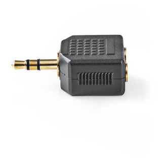 Nedis 3.5 mm jack splitter | V ↔ M | Nedis (Stereo, Verguld) CAGP22945BKG N050301001 - 2