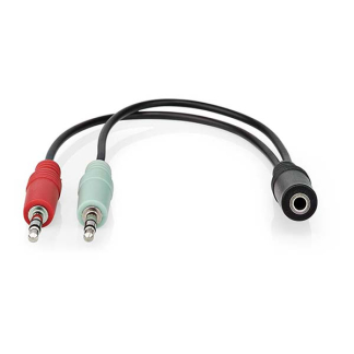 Nedis 3.5 mm jack splitterkabel | Nedis | 0.12 m (CTIA, Stereo) CAGB22160BK02 K010301551 - 4