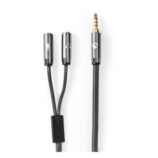 Nedis 3.5 mm jack splitterkabel | Nedis | 0.2 meter (Stereo) CATB22150GY02 K010214269 - 2