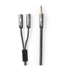 Nedis 3.5 mm jack splitterkabel | Nedis | 0.2 meter (Stereo) CATB22150GY02 K010214269 - 2