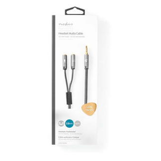 Nedis 3.5 mm jack splitterkabel | Nedis | 0.2 meter (Stereo) CATB22150GY02 K010214269 - 4