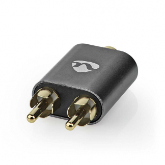 Nedis 3.5 mm jack (v) naar 2x tulp (m) adapter | Nedis (Stereo, Verguld) CATB22255AL K010214273 - 1