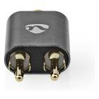 Nedis 3.5 mm jack (v) naar 2x tulp (m) adapter | Nedis (Stereo, Verguld) CATB22255AL K010214273 - 3