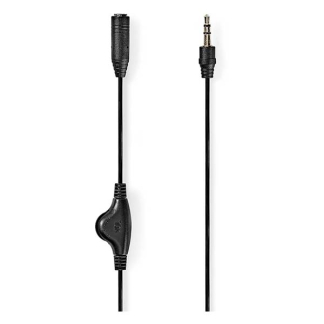 Nedis 3.5 mm jack verlengkabel | Nedis | 1 meter (Stereo, Volumeregelaar) CAGL22090BK10 CAGP22090BK10 N010301550 - 2