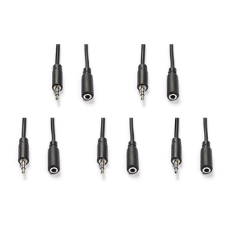 3.5 mm jack verlengkabel | Nedis | 2 meter | 5 stuks (Stereo)