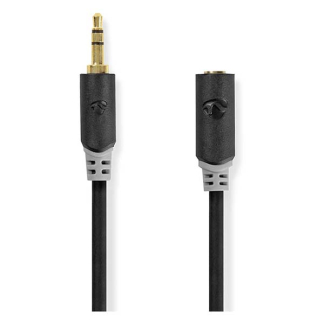 Nedis 3.5 mm jack verlengkabel | Nedis | 5 meter (Stereo, Verguld) CABW22050AT50 N010301543 - 2