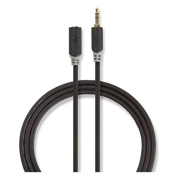 Nedis 3.5 mm jack verlengkabel | V ↔ M | Nedis | 3 meter (Stereo, Verguld, 3-polig) CABP22050AT30 CABW22050AT30 N010301542 - 3