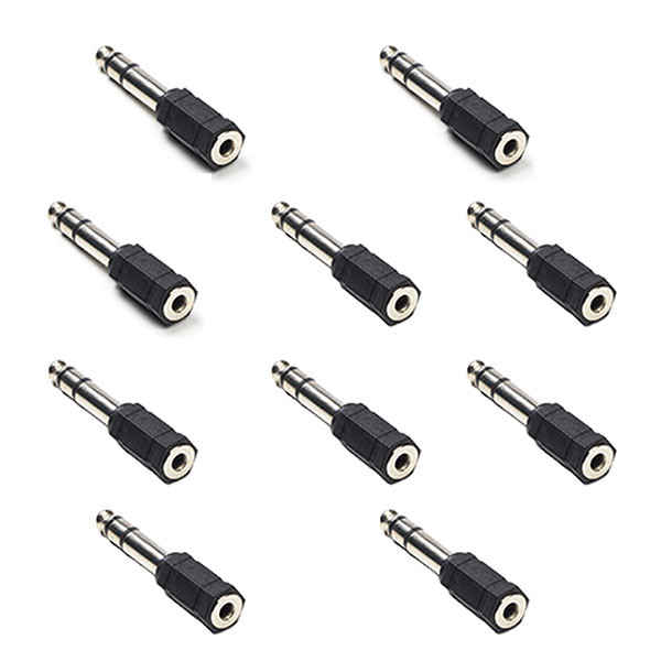 Nedis 3.5 mm naar 6.35 mm jack adapter | V ↔ M | Nedis | 10 stuks (Stereo) CAGB23930BK CAGP23930BK V050301205 - 1