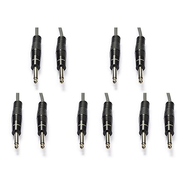 Nedis 6.35 mm jack kabel | M ↔ M | Nedis | 1.5 meter | 5 stuks (Mono, Ongebalanceerd, 100% koper, 2-polig) COTH23000GY15 V010301204 - 1