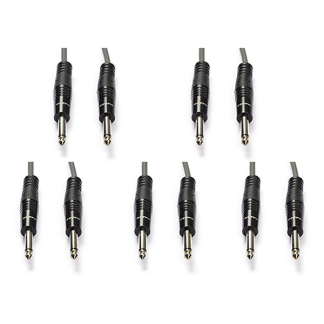 6.35 mm jack kabel | M ↔ M | Nedis | 1.5 meter | 5 stuks (Mono, Ongebalanceerd, 100% koper, 2-polig)