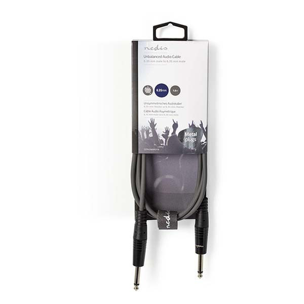 Nedis 6.35 mm jack kabel | M ↔ M | Nedis | 1.5 meter | 5 stuks (Mono, Ongebalanceerd, 100% koper, 2-polig) COTH23000GY15 V010301204 - 2