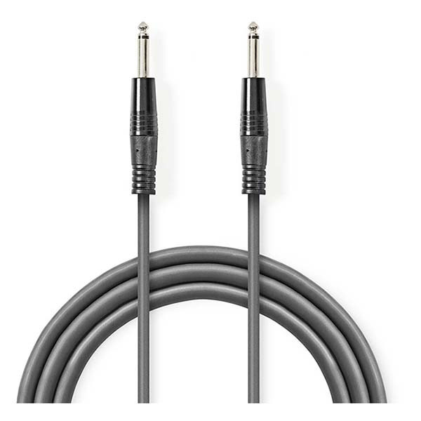 Nedis 6.35 mm jack kabel | M ↔ M | Nedis | 3 meter (Mono, 100% koper, 2-polig) COTH23050GY30 N010301224 - 2